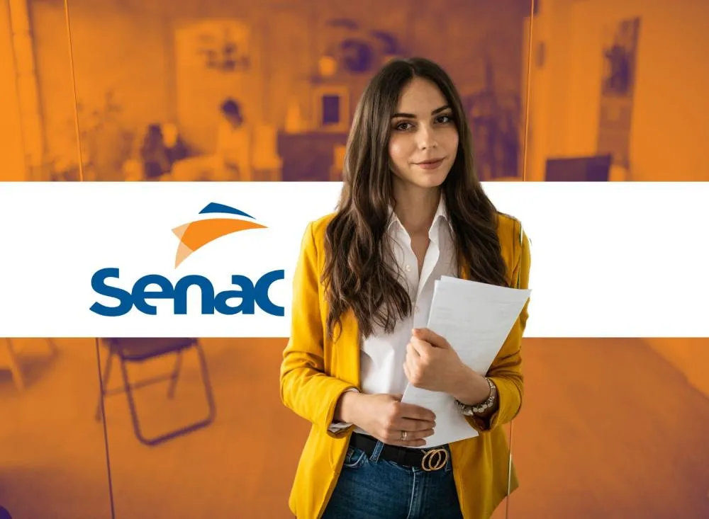 SENAC abre vaga para Auxiliar Administrativo com remuneração de R$ 3.774 para ensino médio completo / Foto: Divulgação/Arte: Fagner Vieira