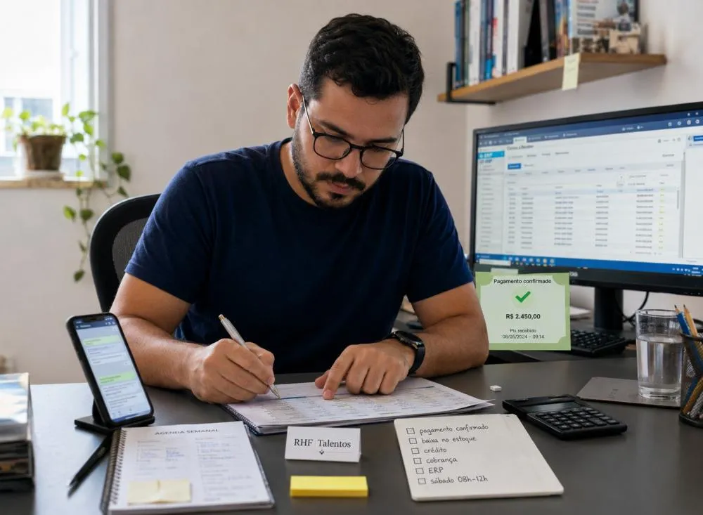 Trabalho Remoto para Assistente de Contas a Receber com salário de R$ 3.000 para ensino médio completo