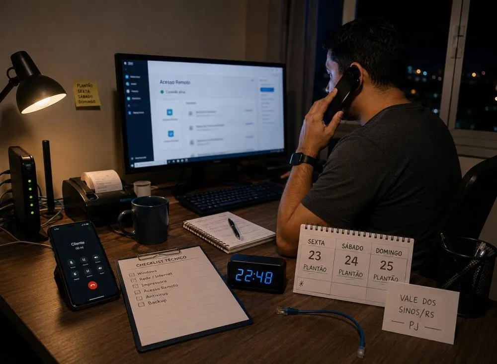 Trabalho Remoto de terça a sábado das 13h às 22h como Agente de Atendimento Home Office  / Foto: Gerada por IA