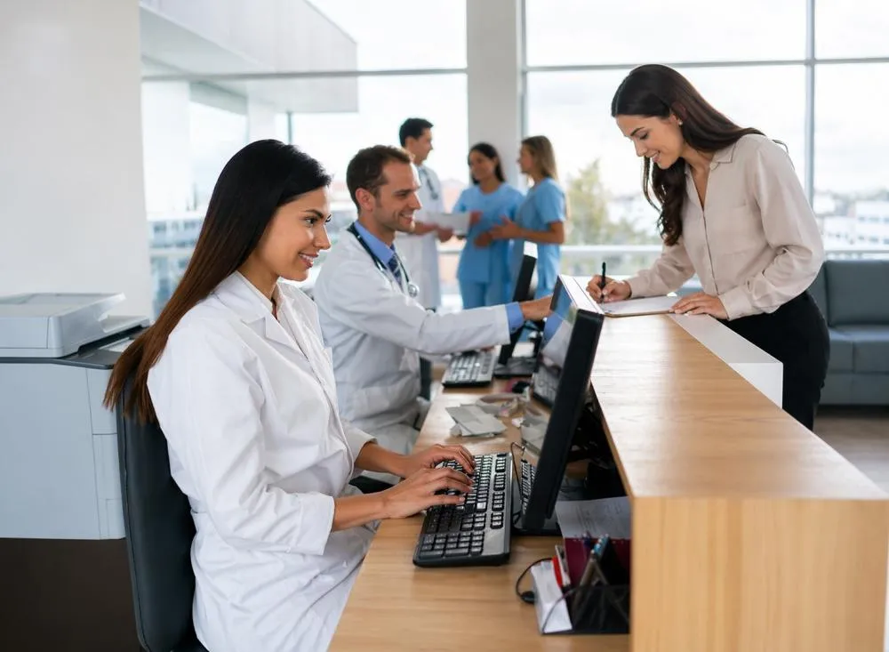 Hospital Regional abre vaga de Auxiliar Administrativo para trabalhar das 8h00 às 14h00 / Foto: Gerada por IA