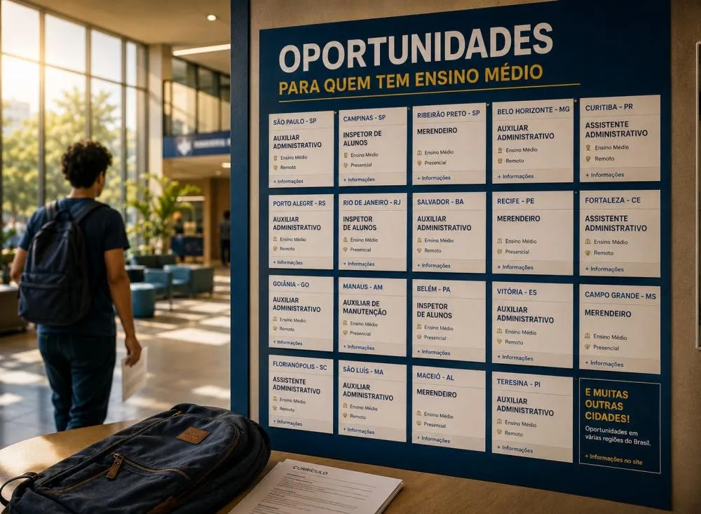 Fundação Bradesco tem vagas para ensino médio? Veja cargos, cidades e como participar do processo seletivo / Foto: Gerada por IA
