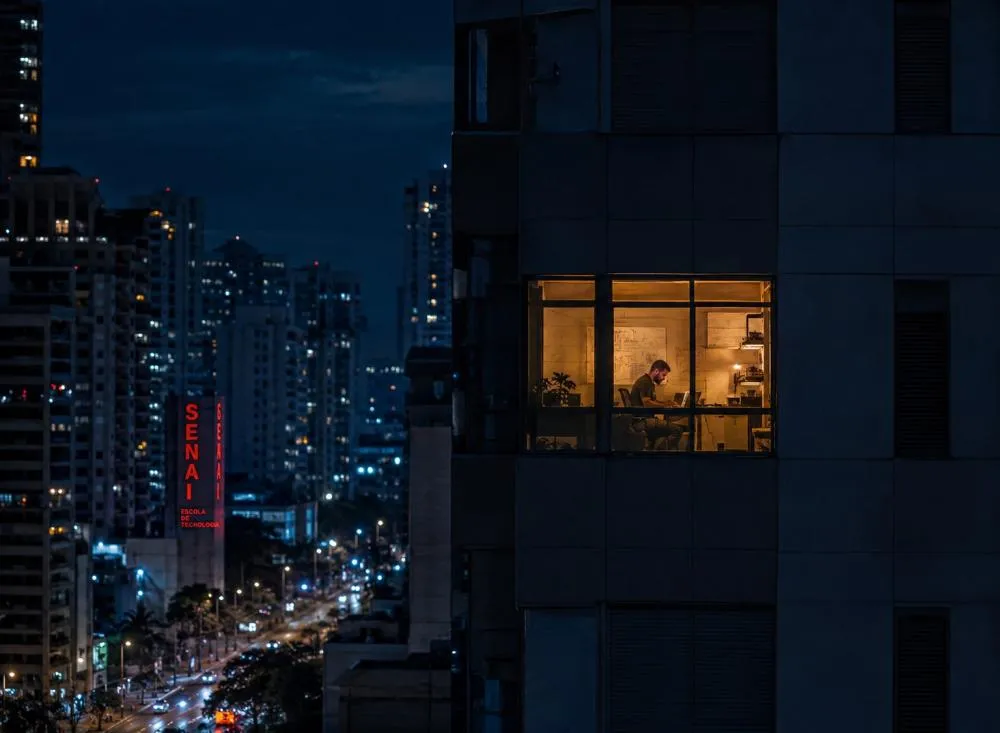 SENAI abre vaga de teletrabalho noturno com salário de R$ 64 por hora e ensino médio; veja como participar / Foto: Gerada por IA