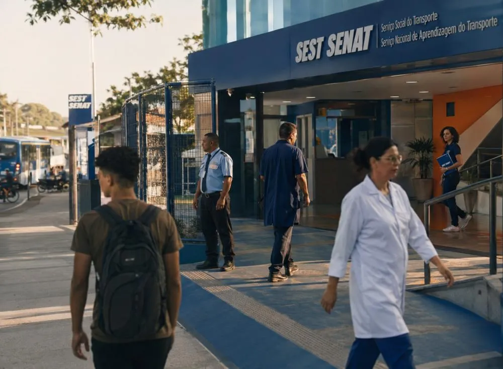 SEST SENAT abre novas vagas em vários estados com oportunidades para auxiliar, porteiro e Jovem Aprendiz / Foto: Gerada por IA