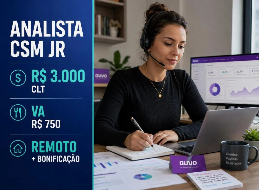 Trabalho remoto com salário de R$ 3 mil, auxílio home office e vale-alimentação de R$ 750; veja como participar / Foto: Gerada por IA