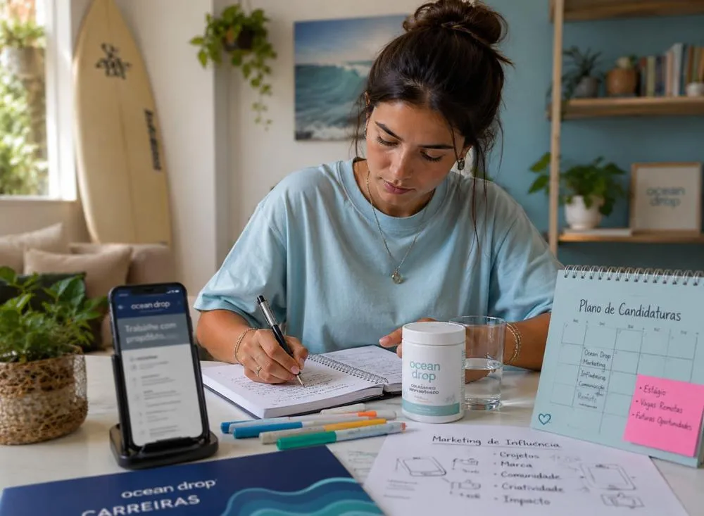 Ocean Drop jovem aprendiz e outras vagas com jornada 100% remota de 40 horas semanais e vale-alimentação de R$350 / Foto: Gerada por IA