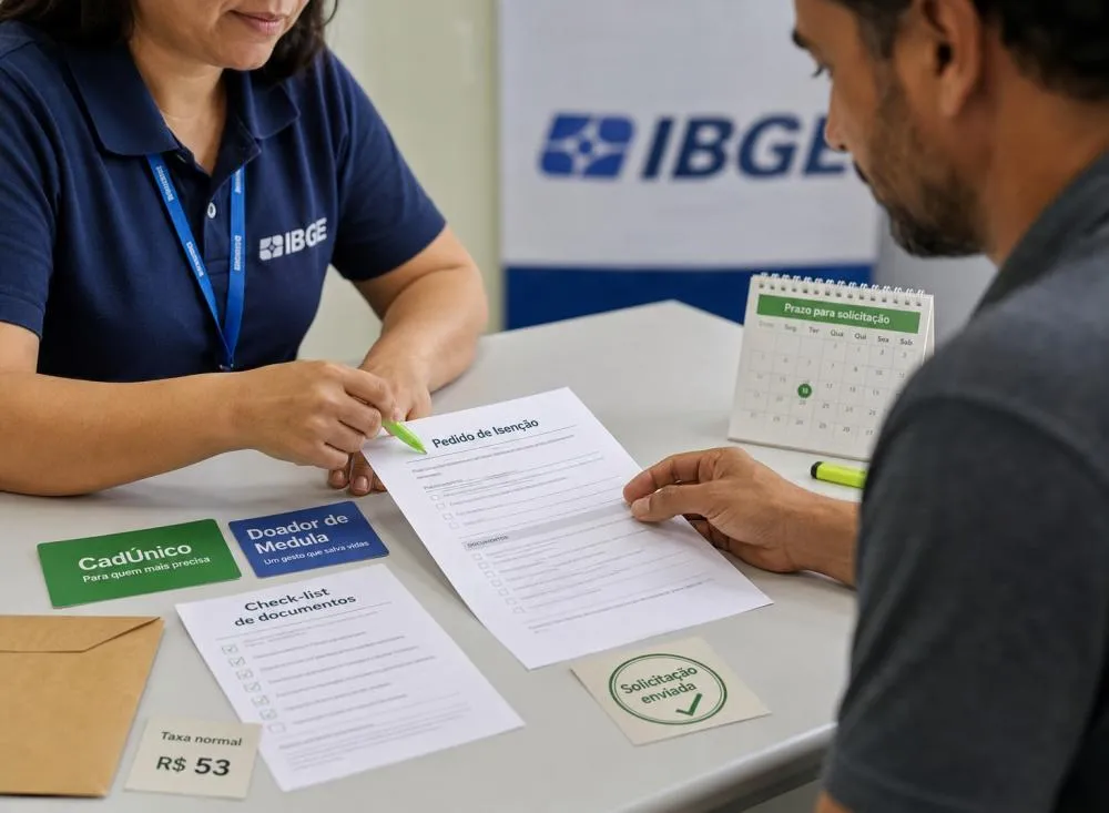 Concurso IBGE 2026: veja como se inscrever e quem pode pedir isenção / Foto: Gerada por IA