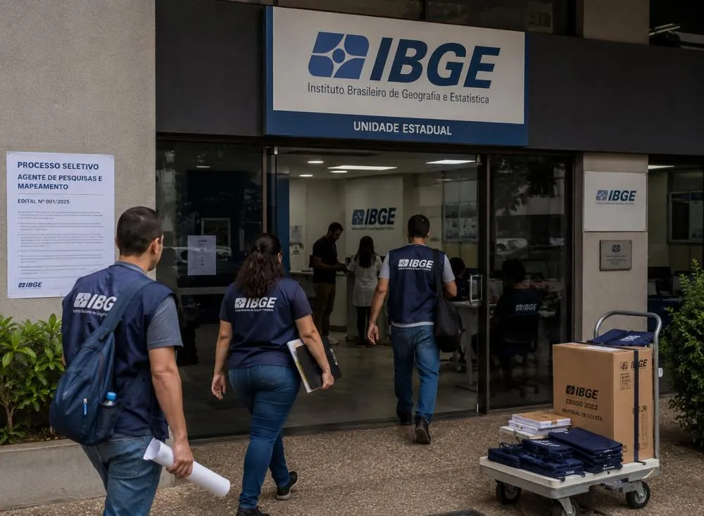 IBGE abre vagas para Agronomia, Veterinária, TI e Geoprocessamento com salário de R$ 5,2 mil / Foto: Gerada por IA