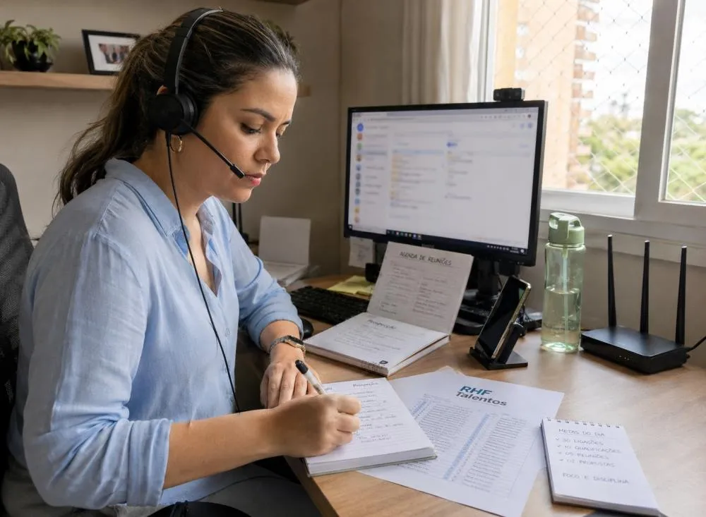 Trabalho Remoto para ensino médio: oportunidade Home Office com salário de R$ 3 mil; veja como participar / Foto: Gerada por IA