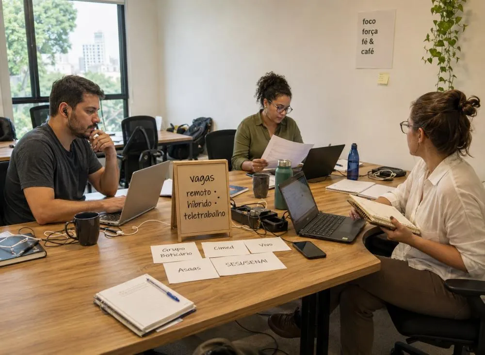 Trabalho remoto, híbrido e teletrabalho: grandes empresas com mais de 300 vagas e salários de até R$ 8.394