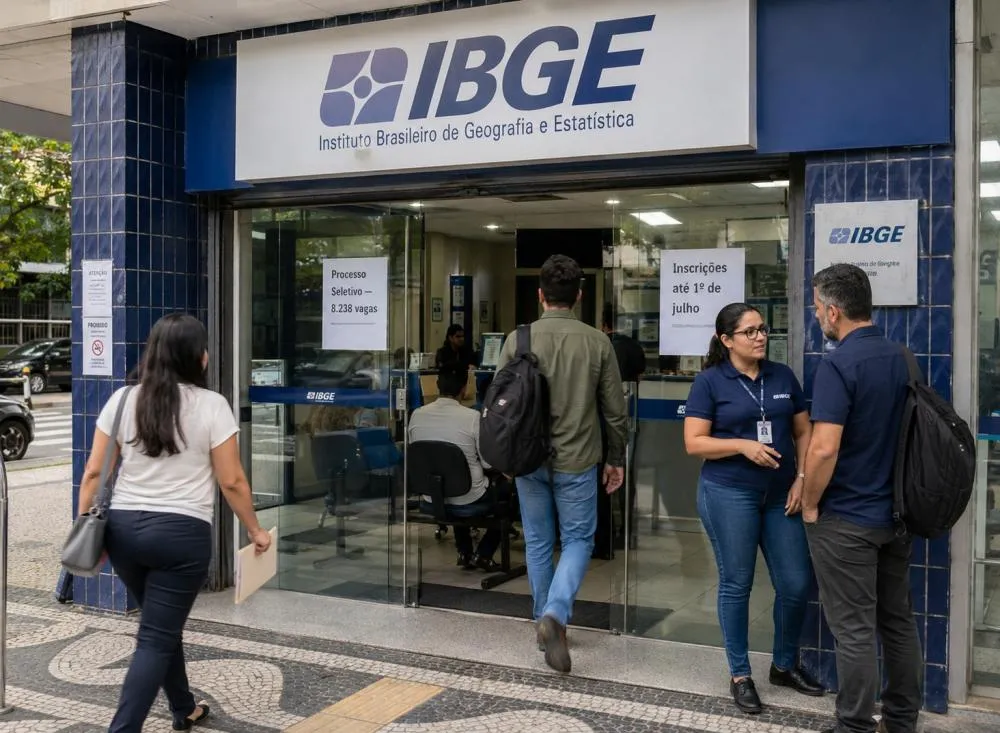 Processo seletivo IBGE entra na reta final com 8.238 vagas de ensino médio e salários de até R$ 4 mil / Foto: Gerada por IA