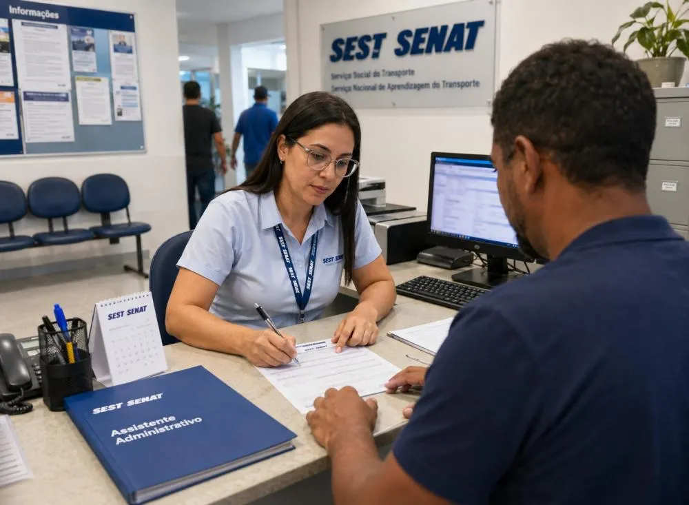Processo Seletivo SEST SENAT abre vagas para Assistente Administrativo com salário de até R$ 4,3 mil e contratação CLT