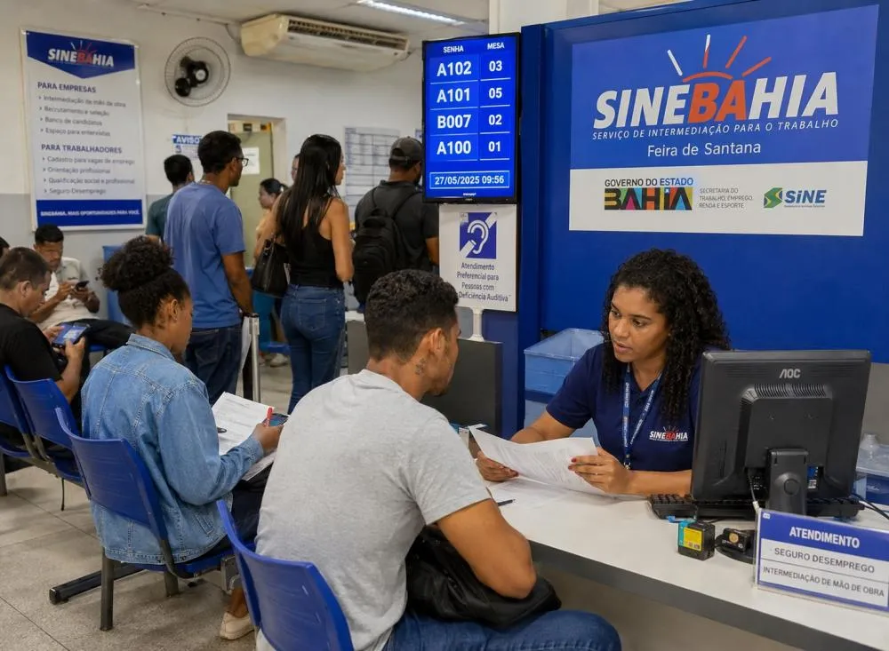 SineBahia divulga vagas de emprego em Feira de Santana com salários de até R$ 2.500 / Foto: Gerada por IA