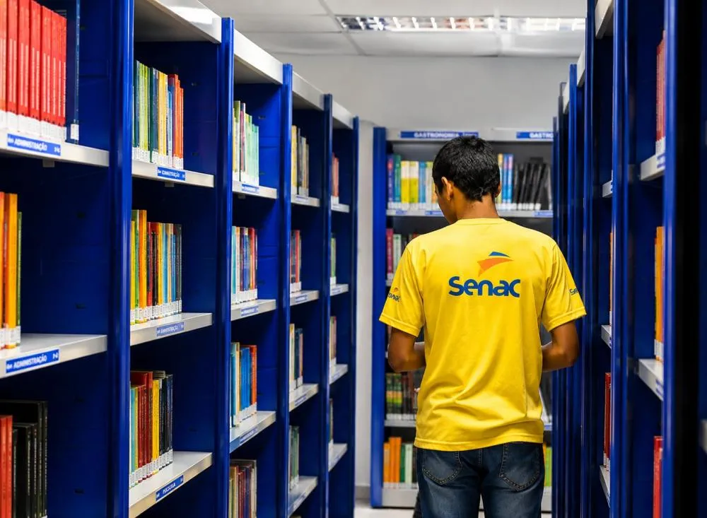 Processo seletivo SENAC abre vaga para Auxiliar de Biblioteca com salário de R$ 3.115 e ensino médio completo; veja como participar / Foto: Gerada por IA