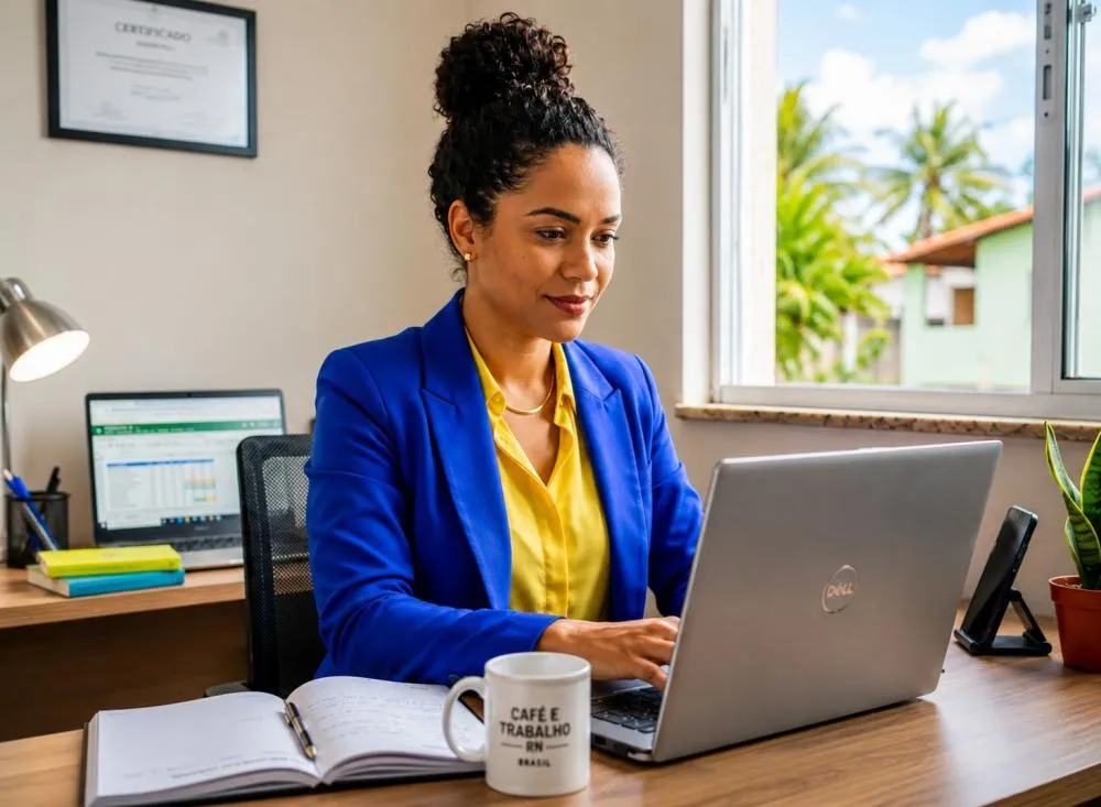 Trabalho Home office cresce no Brasil: semana começa com empresas ampliando vagas para Assistente, Aprendiz e profissionais de diversas áreas / Foto: Gerada por IA