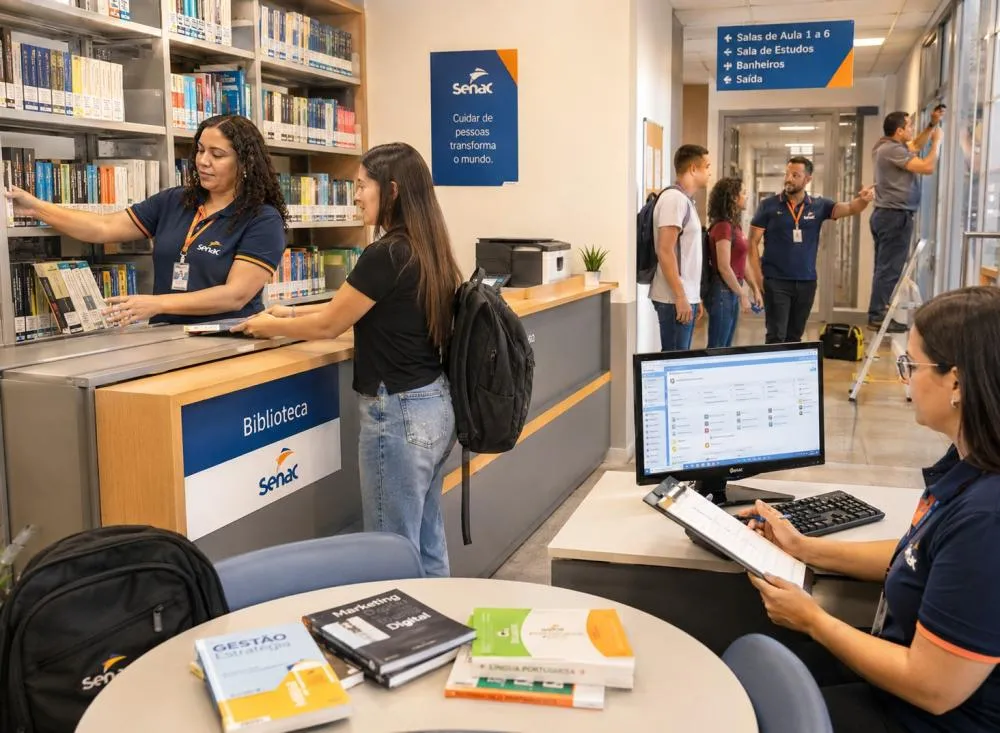 Processo seletivo Senac abre vagas para Ensino Médio Completo com salários de até R$ 3.428; veja oportunidades / Foto: Gerada por IA