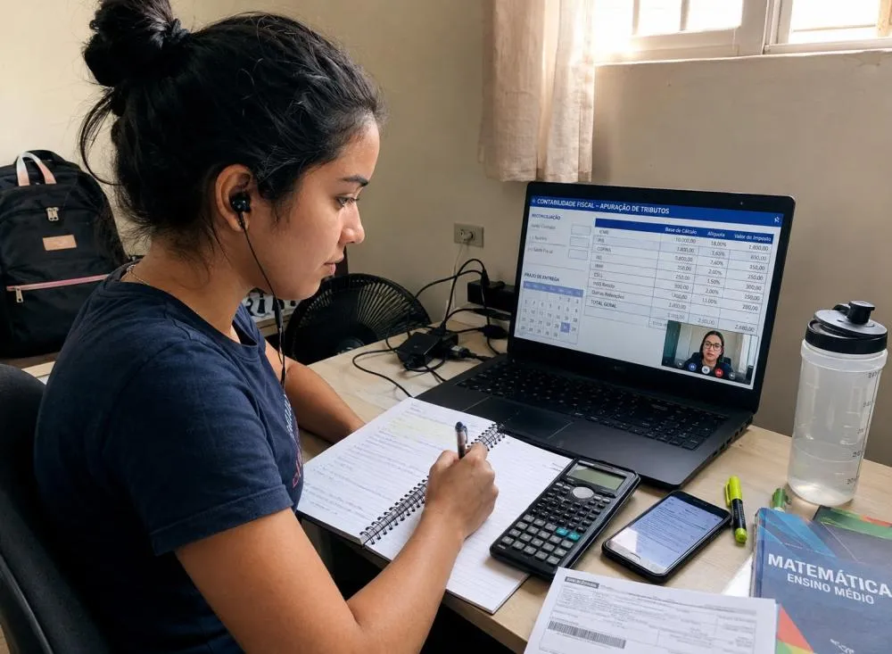 Vaga de Jovem Aprendiz Home Office para área de Contabilidade com salário de R$ 1.200; veja como se candidatar / Foto: Greada por IA