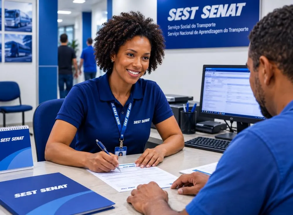 Inscrições abertas para processo seletivo Assistente Adminsitrativo SEST SENAT com salário de R$ 3.343  / Foto: Gerada por IA