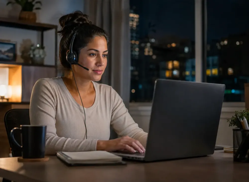 Atento abre vaga home office com turno noturno; salário de R$ 2.500 mais variável