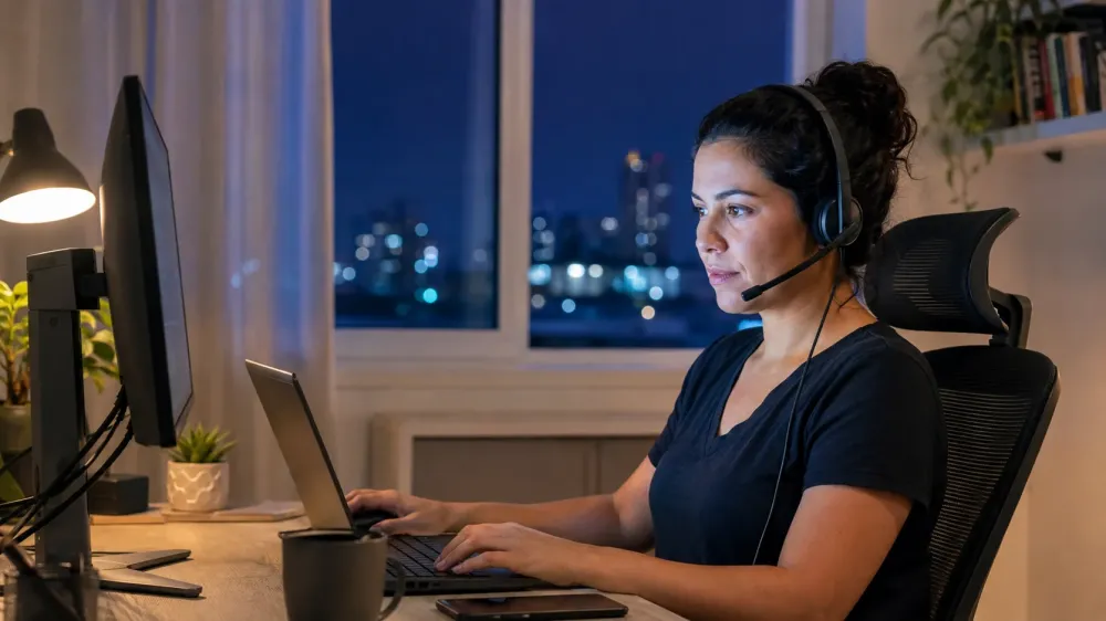 Trabalho remoto noturno: empresa abre vaga CLT das 20h às 3h
